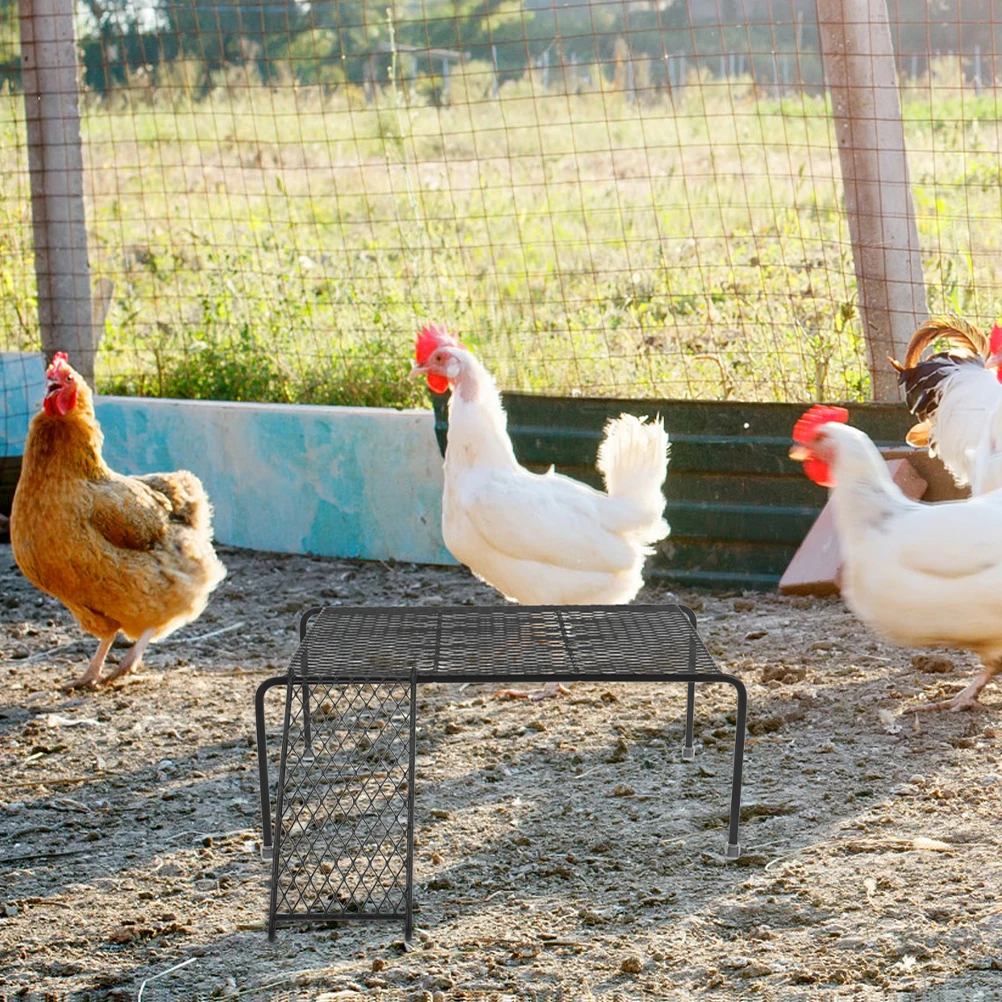 

2pcs Chicken Pet Rack Cage Table Bird Platform Ladder Feeding Supply Strong Durable Space Saving Multi Functional Iron for Food