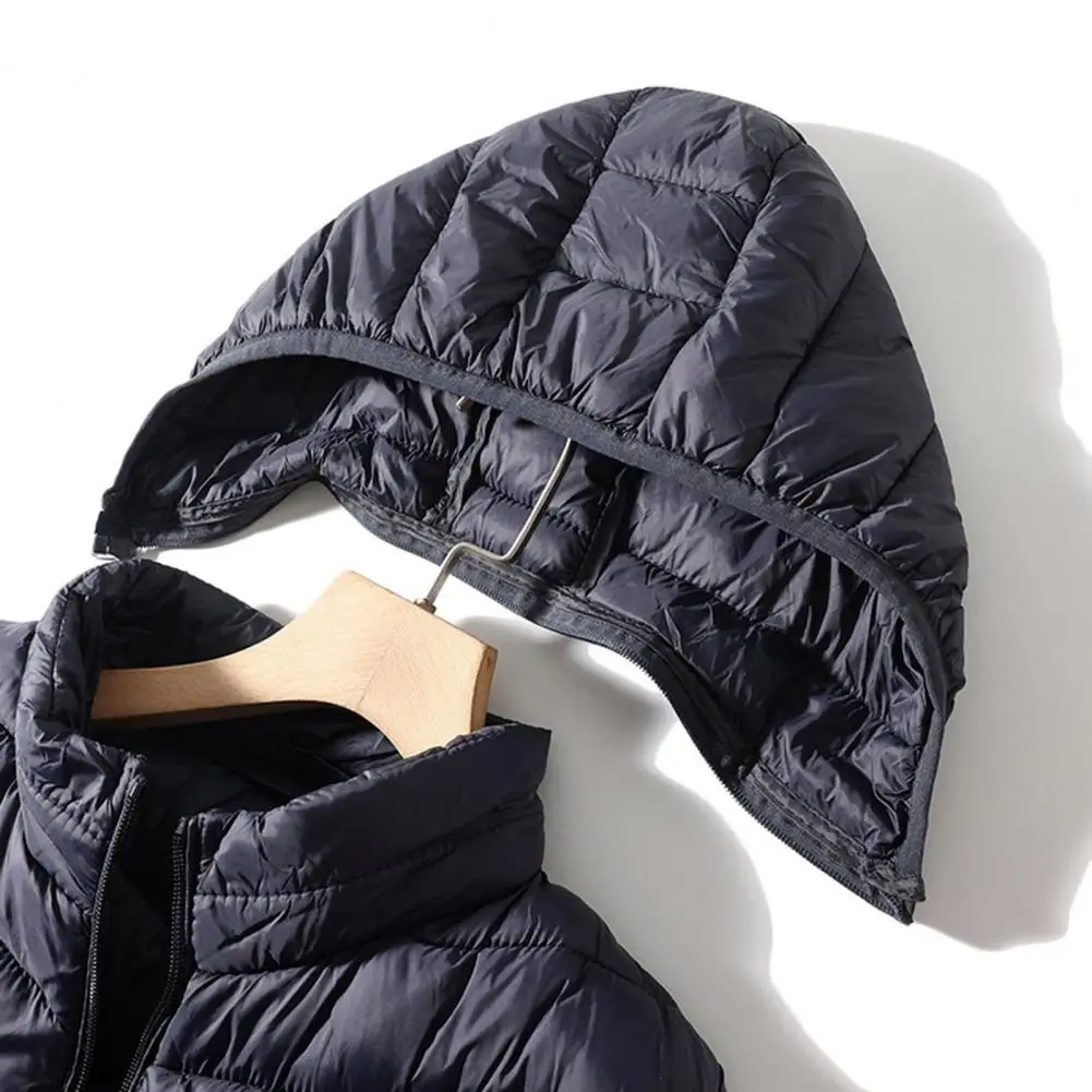 

Men and Women Ultralight White Duck Down Jacket with Removable Hood Autumn Winter Thin Outwear Portable Storage 2024 New