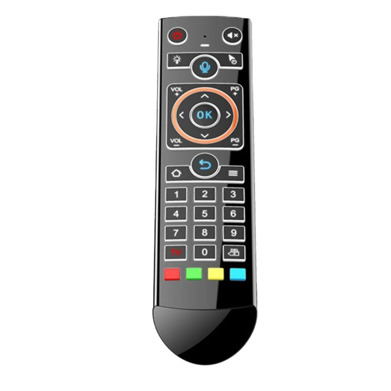 Q2 Smart TV Backlight Wireless Air Mouse IR Learning 2.4Ghz RF Smart Voice Remote Control For Computer TV Box