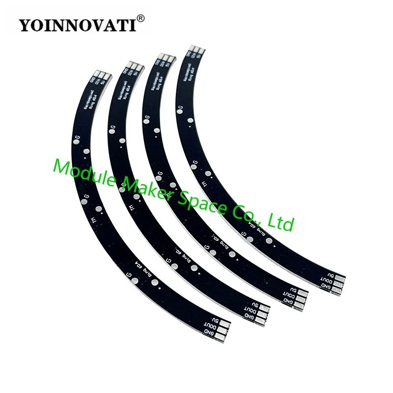 60 Bits RGB LED Ring 60 X WS2812 WS2812B 5050 Ring Lamp Light with Integrated Drivers SK6812