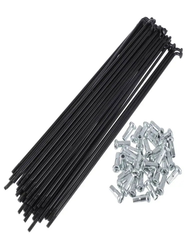 AliExpress X Autohaux X autohaux Bicycle Spokes Bike Wheel Spokes With Nipples 13G Length 163mm-255mm Black Durable Bicycle Accessories 36pcs