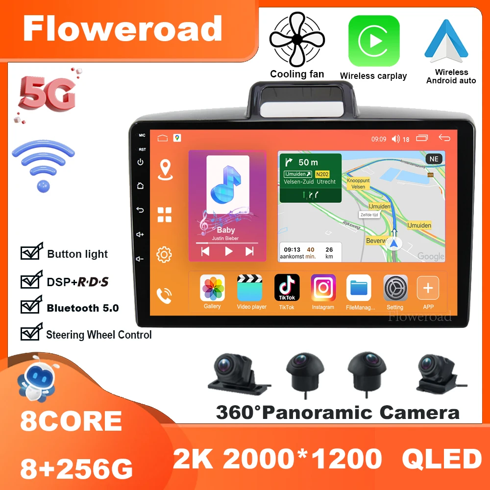 

9 Inch Android 13 For Toyota Corolla Axio 2012-2021 TMultimedia Video Player Navigation stereo GPS Carplay Auto BT5.0 5GWiFi