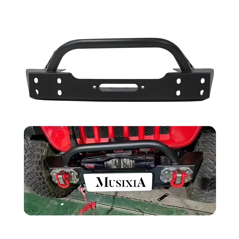 

New Front Bumper for Jeep Wrangler JK JL JT 2007-2024 4x4 Off-Road Vehicle Parts Wholesale Steel Front Bumper With Corners