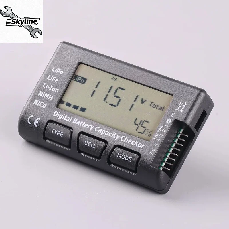 1-8S LiPo Battery Voltage Tester with Low Voltage Alarm, 2-in-1 Battery Checker & Buzzer for RC Drone, 0.01V High Precision