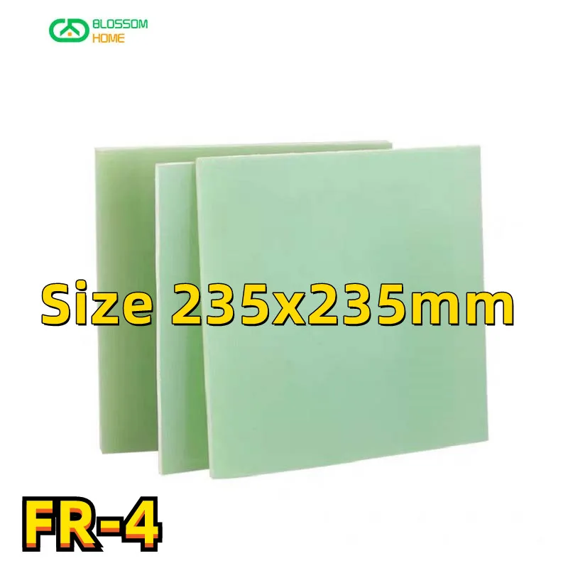 235x235mm G10 FR-4 Epoxy Resin Board 3240 Glass Fibre 3D Printer FR4 Fiberglass Sheet Light-green Epoxy Plate