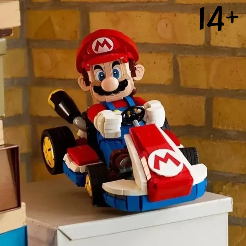 

MINSO Sets Super Bros. Game Series Creative standard go-kart small truck Home Decoration Children's Toys Assembling Gifts