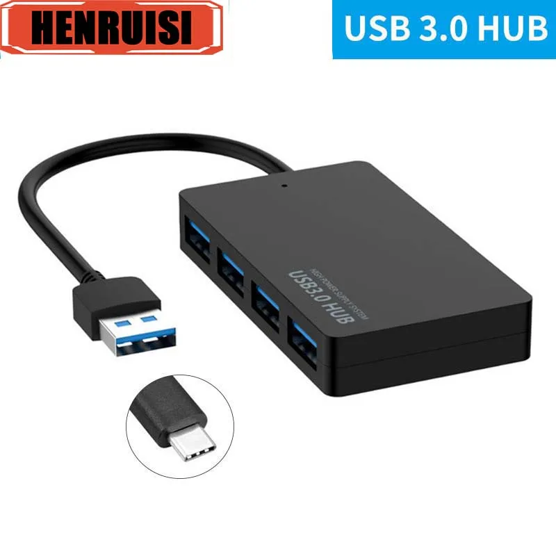 

4 Ports USB 3.0 HUB USB C Type-C OTG Multiple Splitter Expander High Speed Data Cable Convertor USB Adapter Computer Accessories