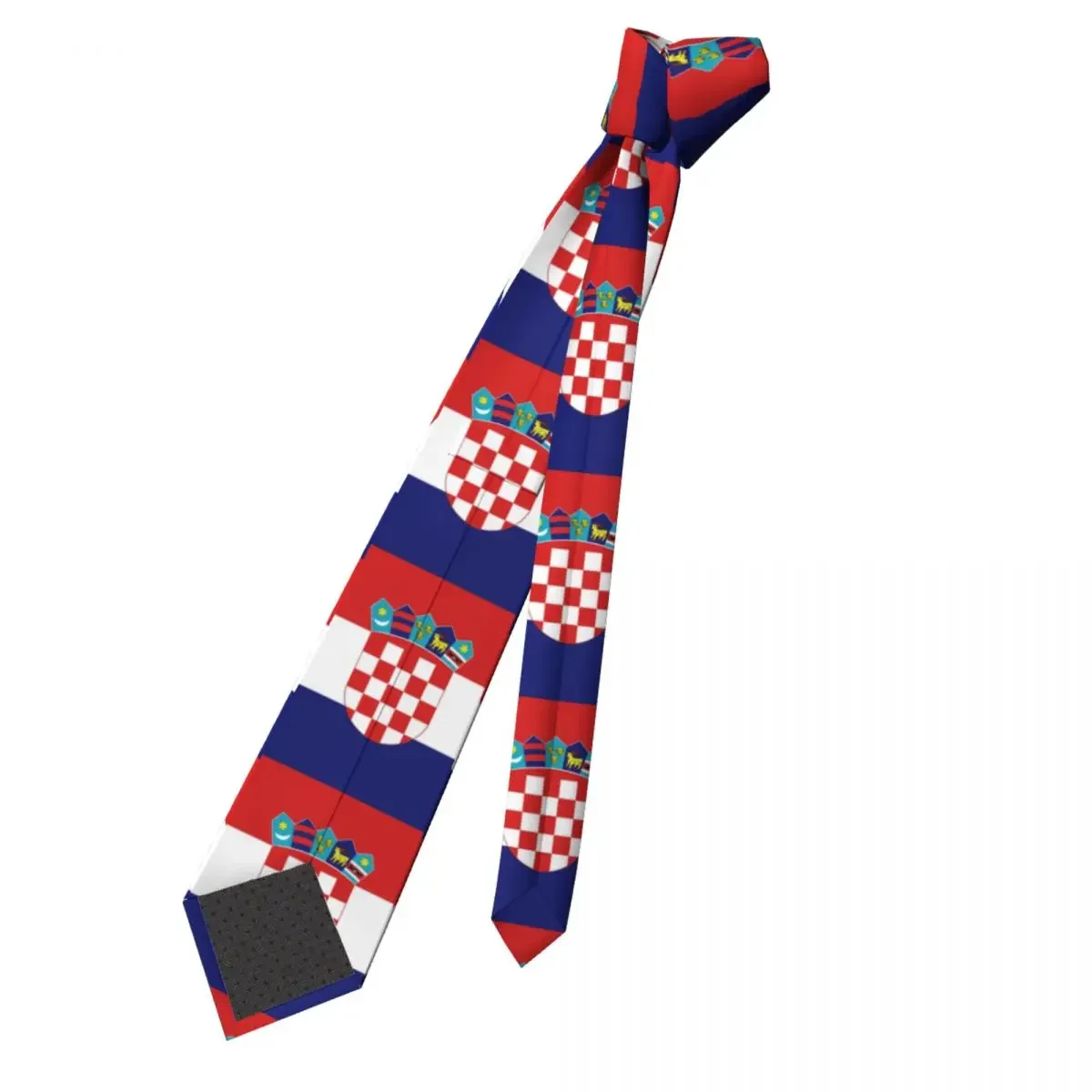 Croatia Flag Unisex Neckties Casual Polyester 8 cm Classic Travel Globetrotting Neck Ties for Men Cravat Wedding Accessories