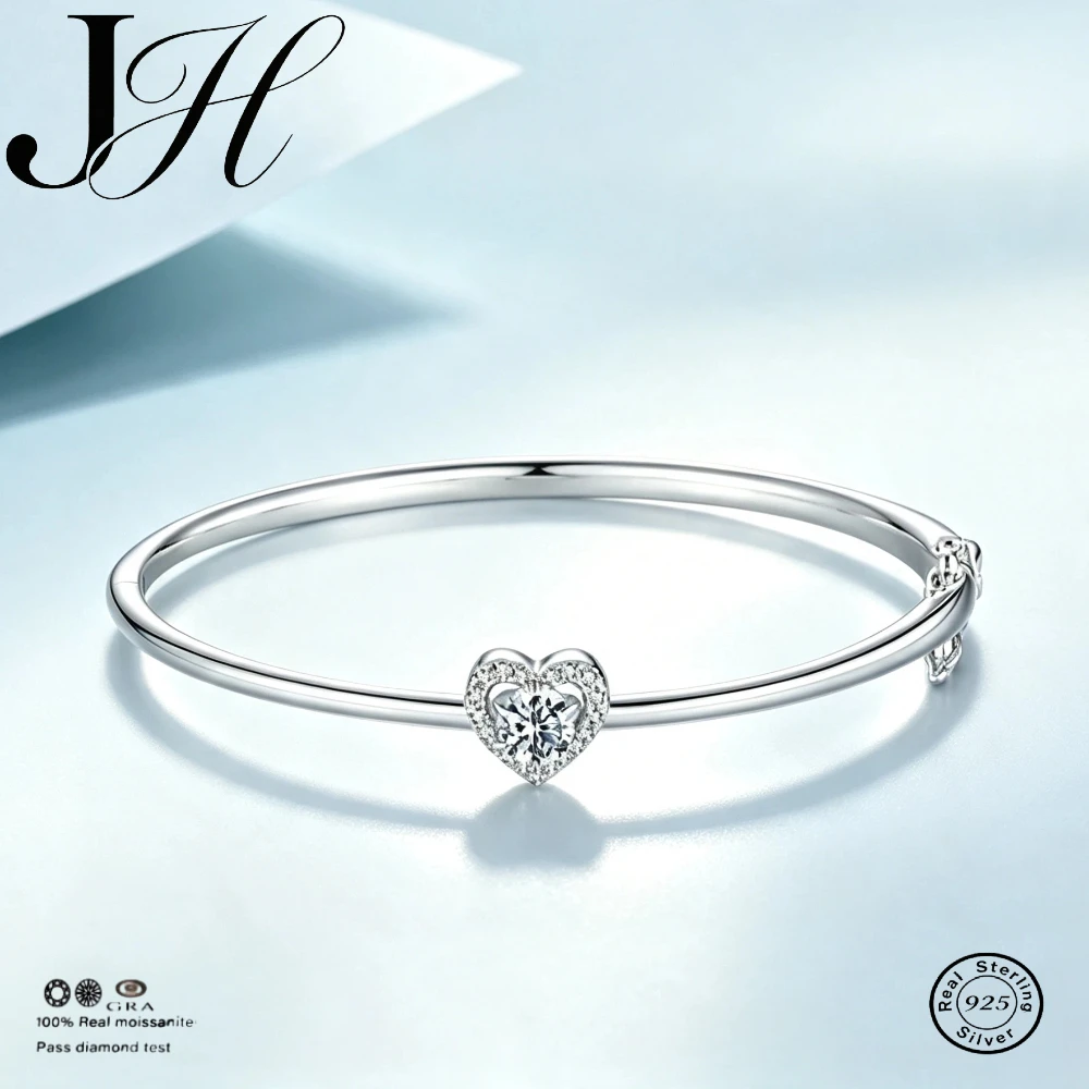 JH 1CT Pear Cut Moissanite Stud Earrings For Women Sparkling Solitaire Jewelry 925 Sterling Silver Valentine Gift