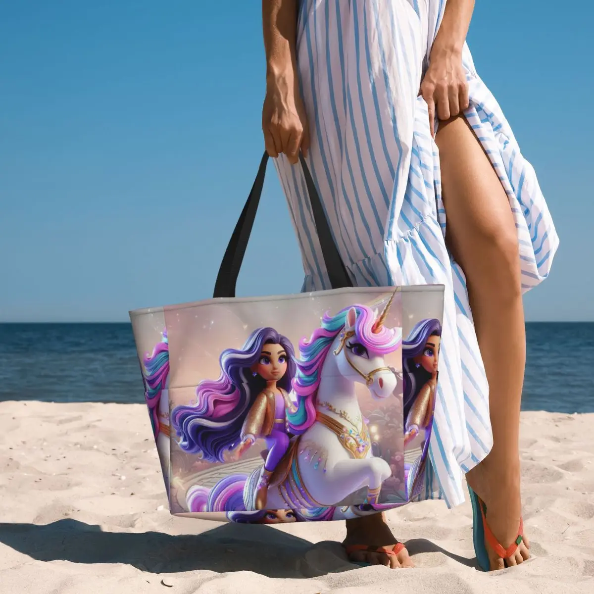 

Unicorn Academy Beach Tote Bag Sport Gym Yoga Duffle Large Tote Bag Women Travel Bag Fitness bag