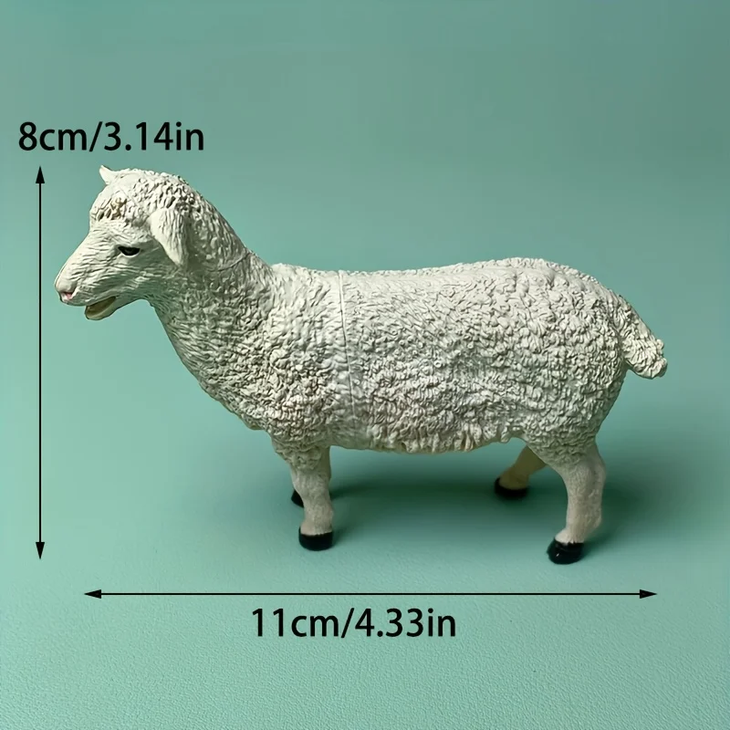 3-Piece Set of Sheep-Shaped Ornaments, Perfect for Use in Nativity Scene Decorations, Suitable for Home, Office, Garden, Pond, and Aquarium Decoration. Cute and Realistic Little Sheep-Shaped Ornaments