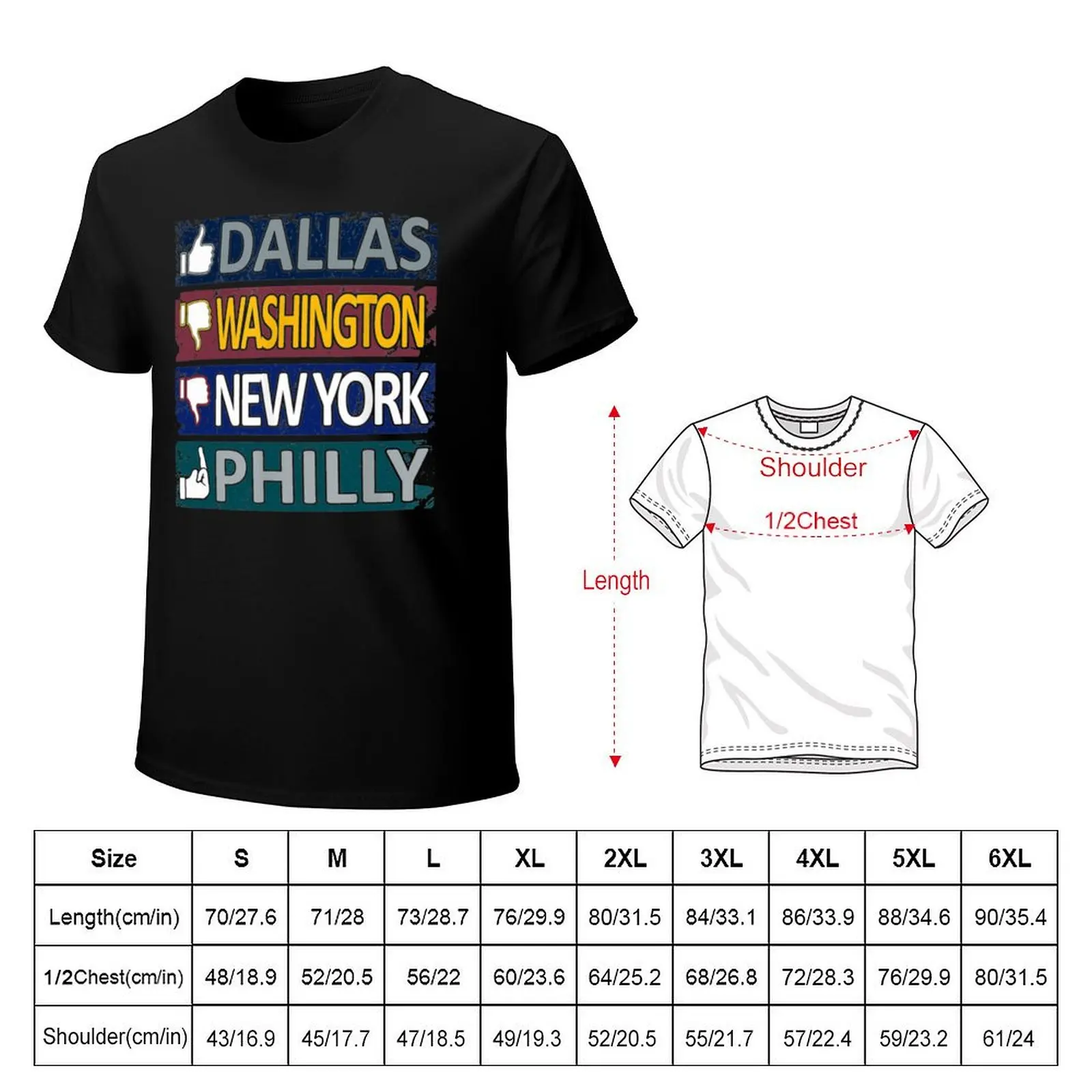 Funny Football Fan of Dallas City T-Shirt Basic Solid Color Short Sleeve T-Shirt