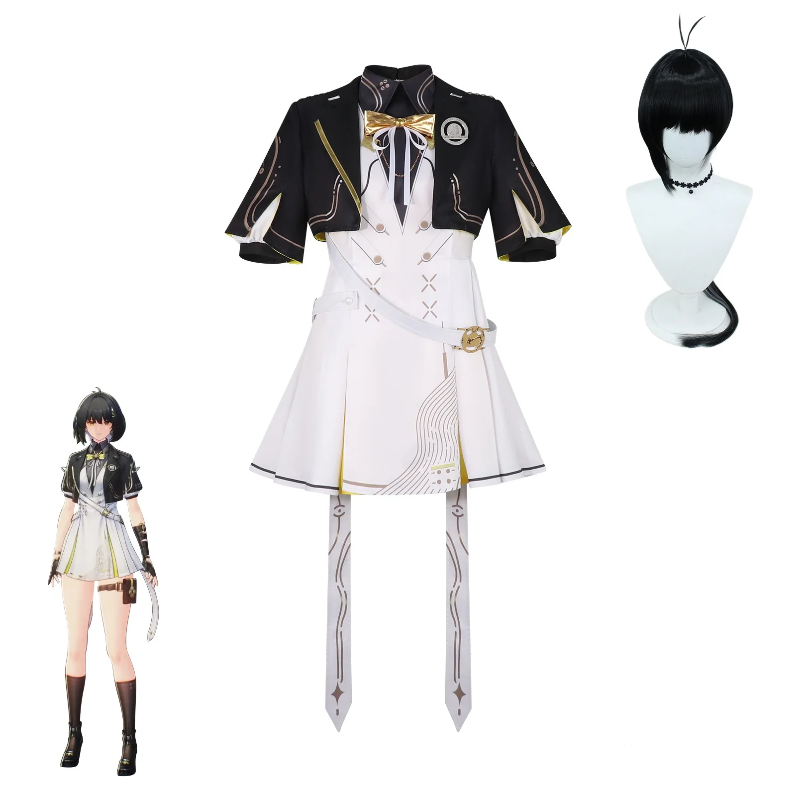 

Anime Rover Cosplay Costume Wig Game Wuthering Waves Rover Costume Wig