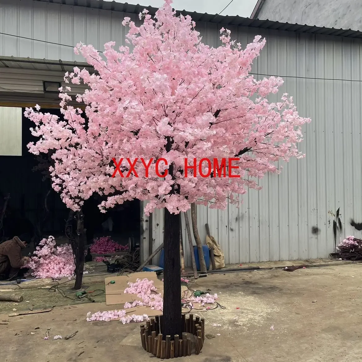 

Artificial Cherry Green Banyan Wedding Party Decoration Festival Stage Garden Home