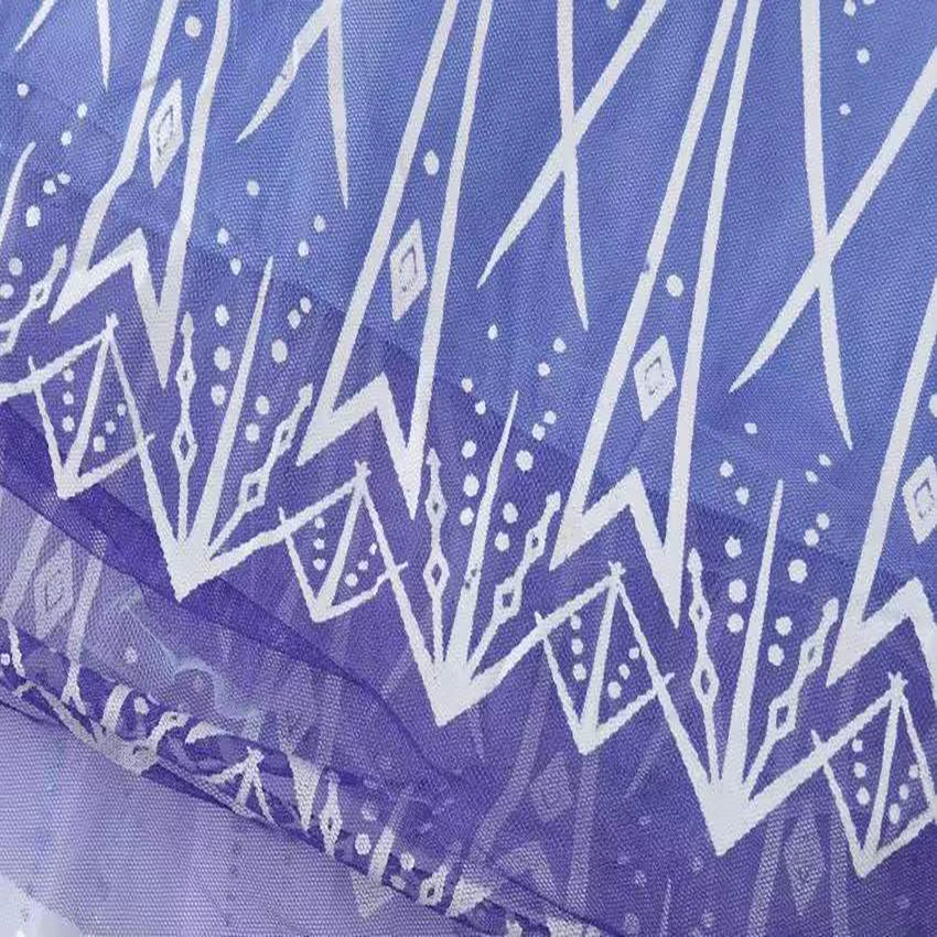 Frozen 2 Elsa Princess Dress Printed Sequin Tulle Skirt  Girls Halloween Carnival Party Prom Gown Cosplay Princess Dress Childre