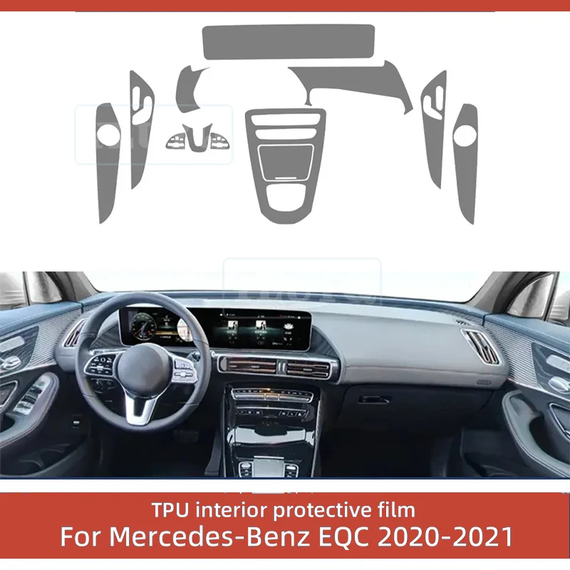 

TPU Protective Film for Mercedes Benz EQC Eqc350 400 2020 2021 Car Interior Sticker Center Console Air Gear Navigation Dashboard
