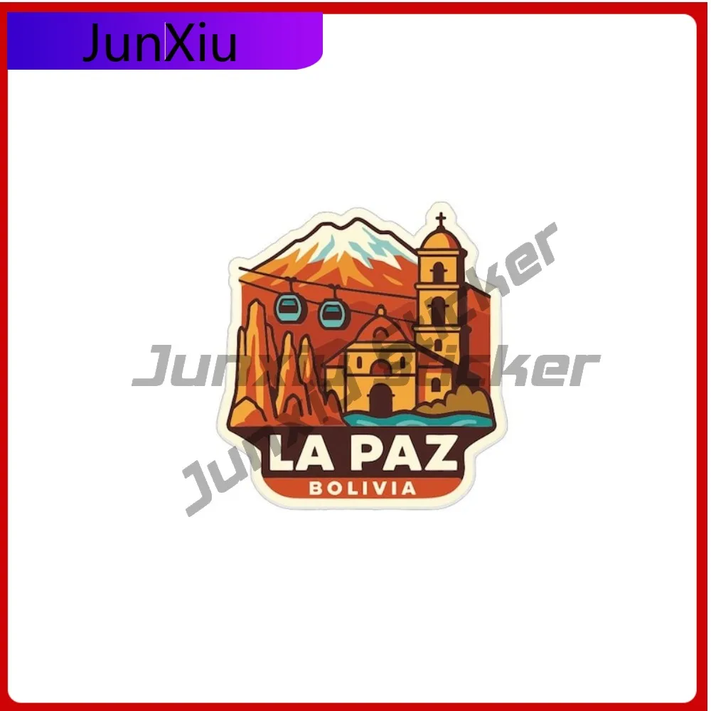 La Paz Bolivia City Sticker Decoration Waterproof Vinyl Decal Bumper Window Phone Suv Sun Shade For Car Window Decoration Funny