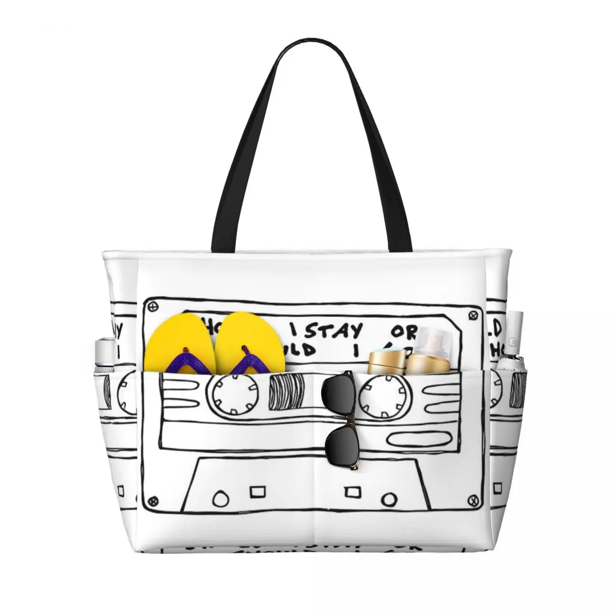 Sac de voyage de plage à cassette, fourre-tout, chimpratique, motif multi-style, cadeau d'anniversaire