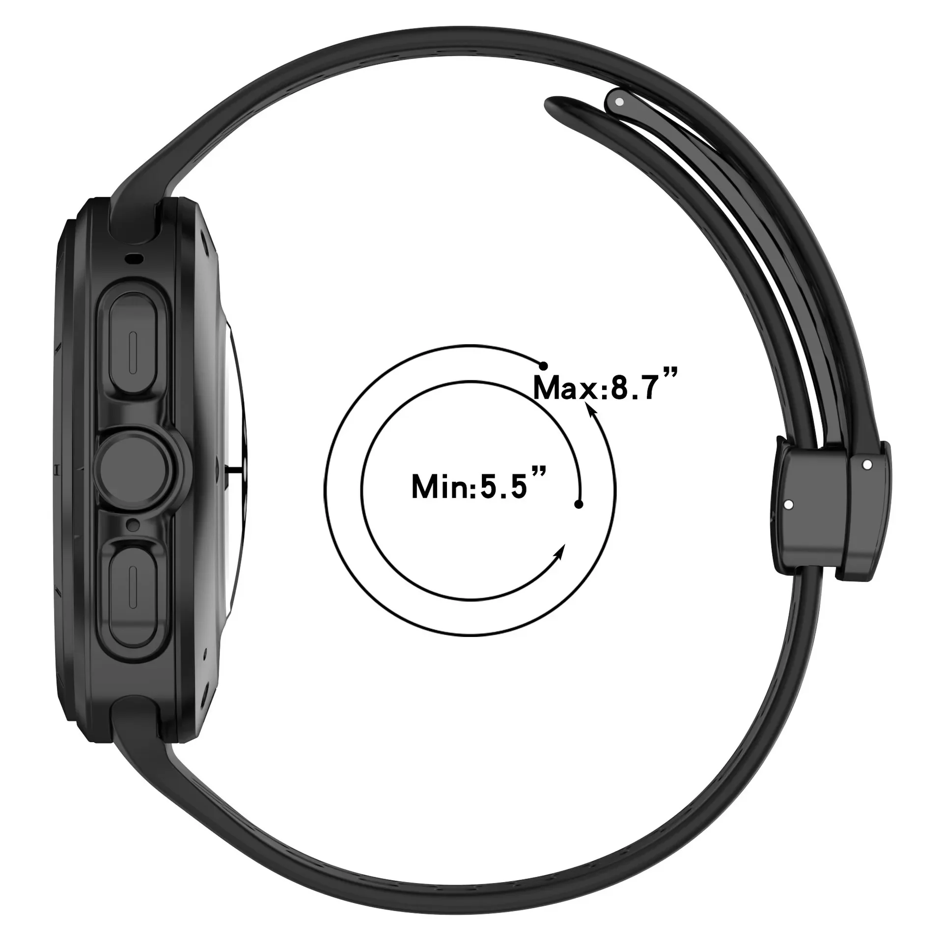 Pulseira magnética para Samsung Galaxy Watch, Pulseira, Band, No Gap, Silicone, 47mm, Ultra, Acessórios, 47mm