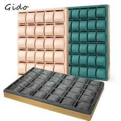 30 Grids Suede Watch Tray Bracelet Display Look Pallets Window Counter Display Rack Cajas De Almacenamiento