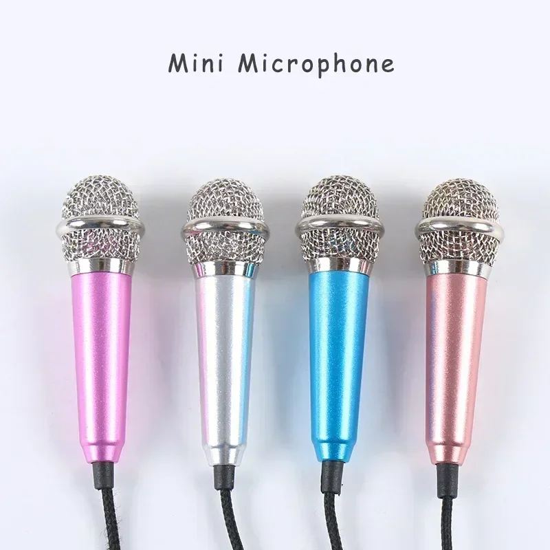 Mini Portable 3.5mm Stereo Studio Mic KTV Karaoke Mini Microphone For Smart Phone Laptop PC Desktop Handheld Audio Microphone