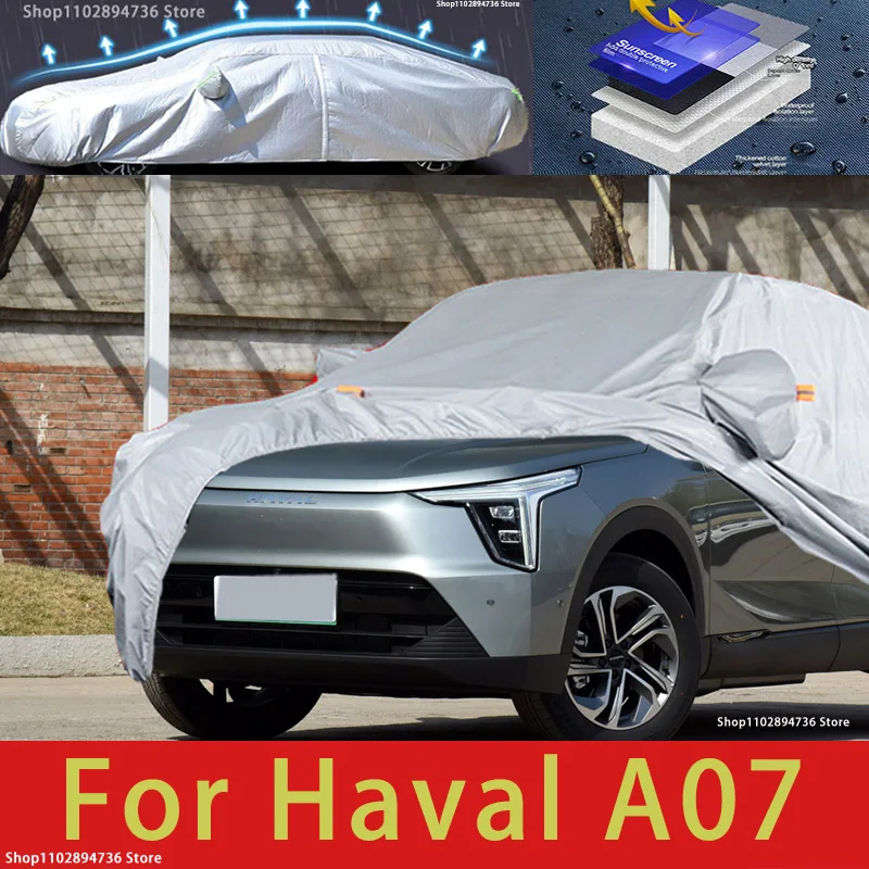 

For Haval A07 Outdoor Protection Full Car Covers Snow Cover Sunshade Waterproof Dustproof Exterior Car accessories