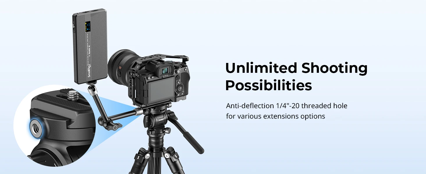 SmallRig Videokopf CH3, nur 271 g, maximale Belastung 3 kg, tragbarer Fluidkopf zum Aufnehmen von Outdoor-Anzügen, Arca-Swiss Schnellwechselplatte 4936 – Detail 4