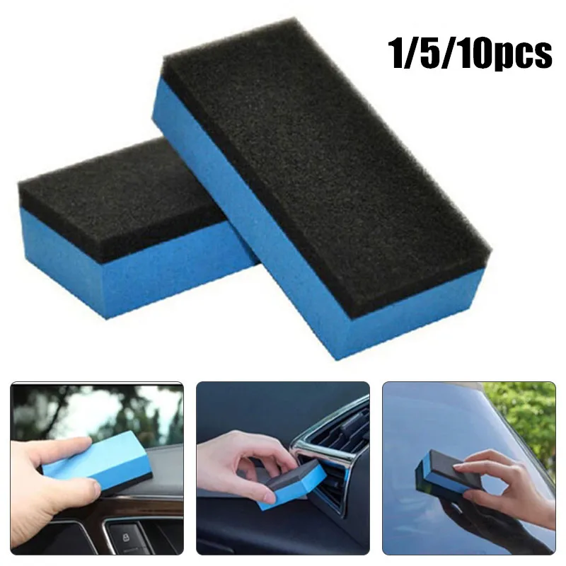 1/5/10/Pcs Car Ceramic Coating Sponge Automobiles Glass Nano Wax Coat Applicator Pads Sponges for auto waxing polishing