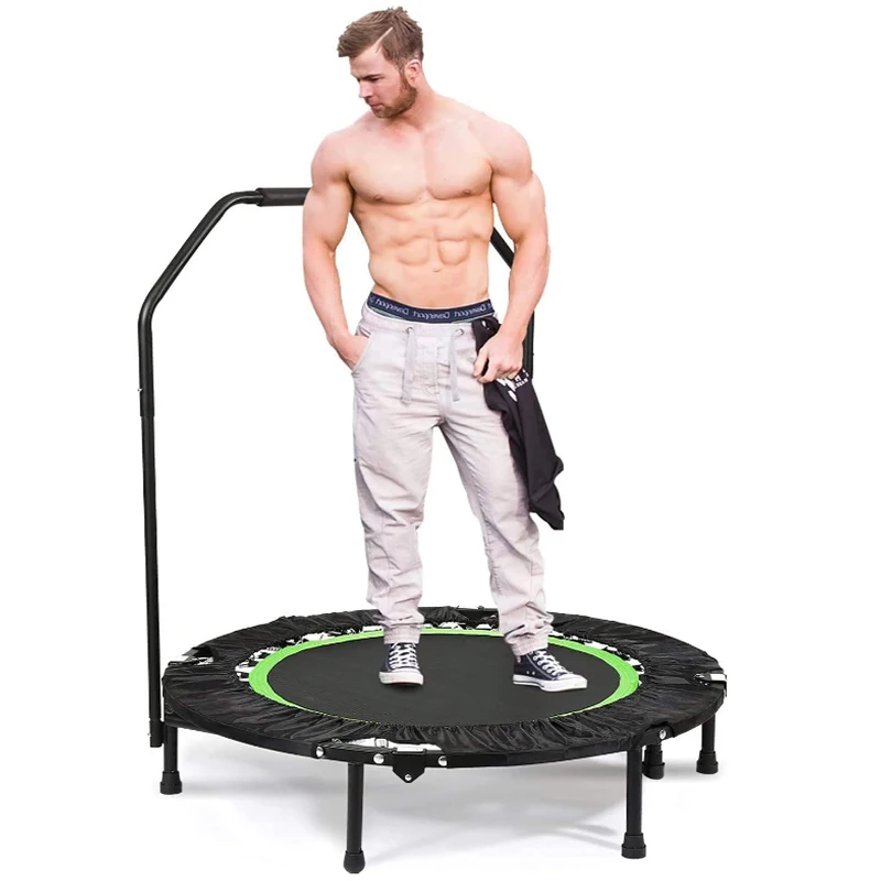 

Factory Price Foldable Mini Trampoline Kids Fitness Adjustable Handle Trampoline for Children