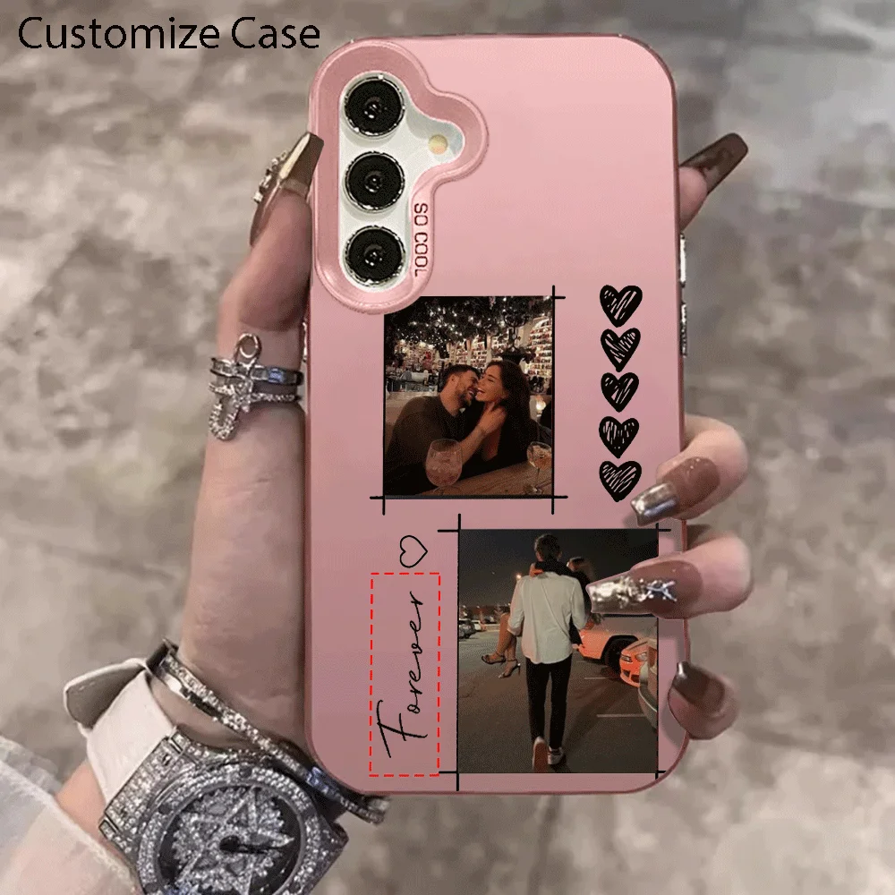 Luxury IMD DIY Name Personalised Photos Customized For Samsung Galaxy S25 S24 S26 Ultra S21 S22 S23 FE A56 A54 A16 A36 5G Cover