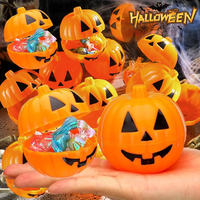 Halloween Pumpkin Plastic Candy Box for Party Favors Treats And Snacks Storage Home Garden Lawn Decorative Supplies
