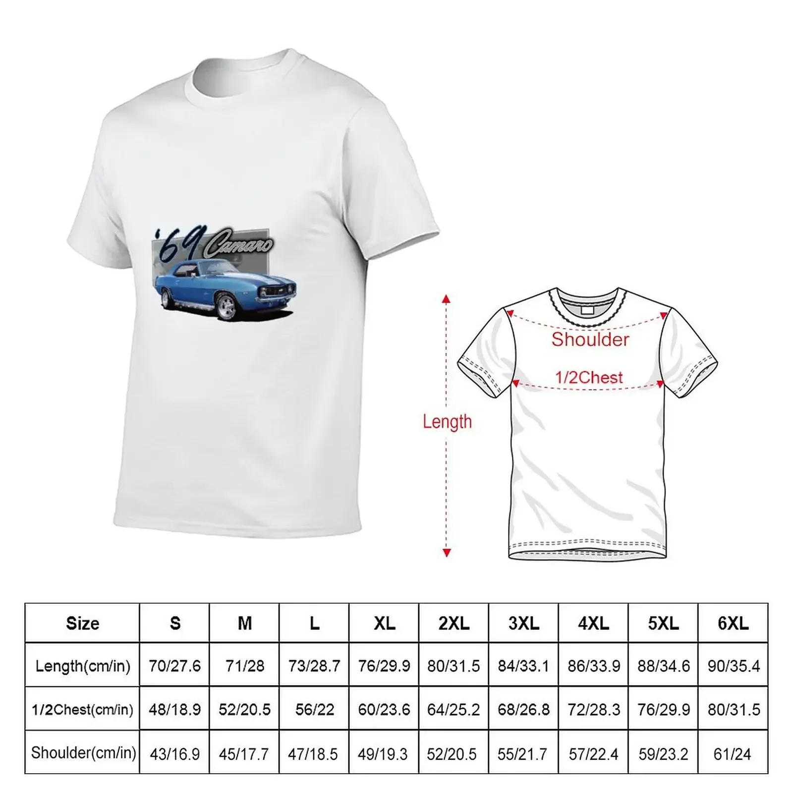 Custom 69 Camaro T-Shirt vintage clothes tops anime t shirts sports fans mens graphic t-shirts big and tall