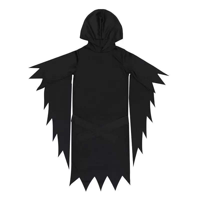 Adultos disfraz de grito de Halloween ropa fantasma cráneo aterrador máscara de alta calidad baile de graduación Reaper Cosplay niños muerte disfraz de demonio negro