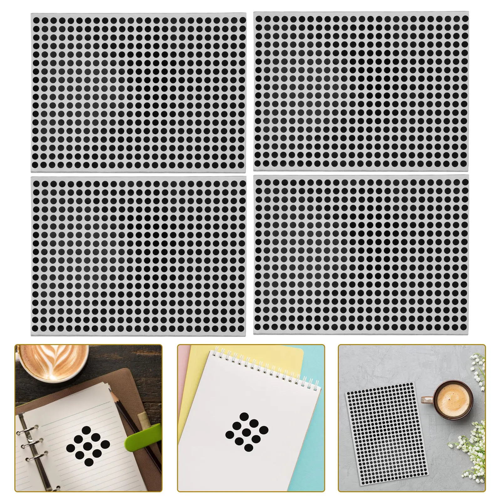 

10 Sheets Circle Dot Stickers Self Adhesive Label Dots Color Coding Labels Round Small Stickers for Home Office School