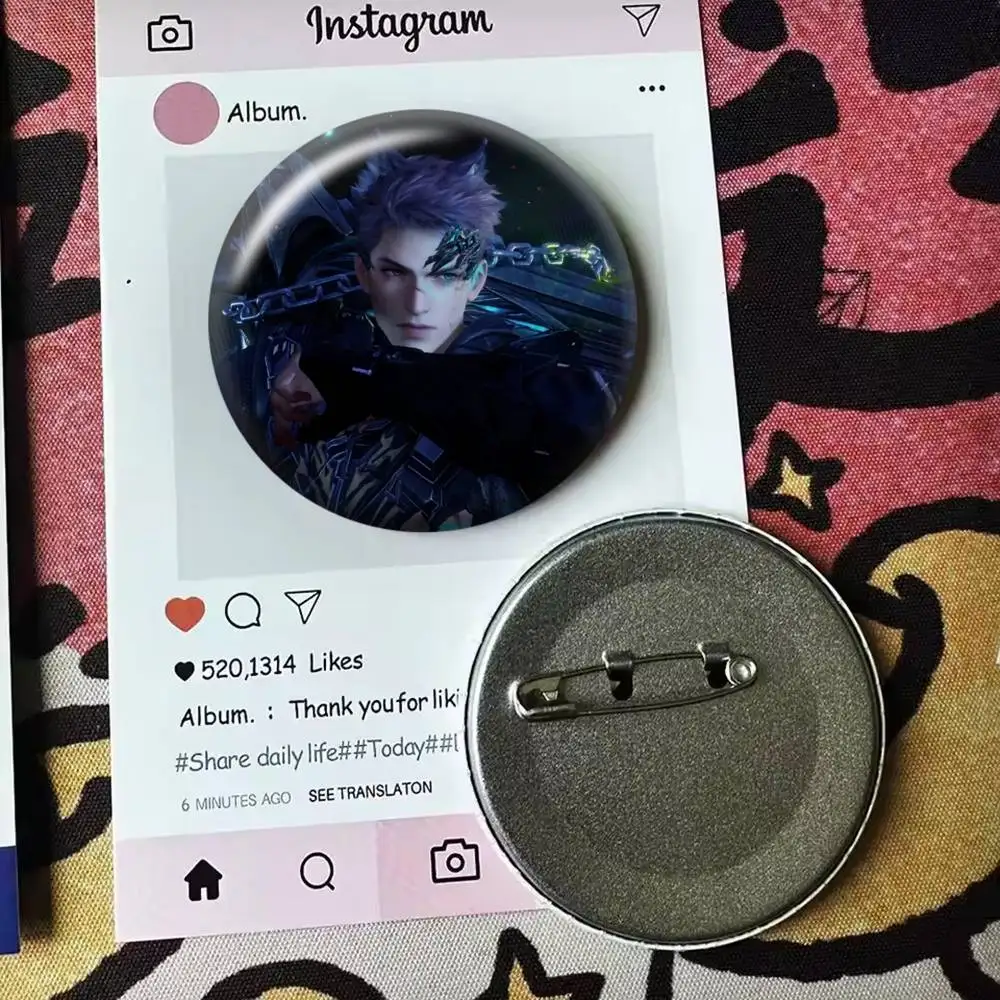 COOL Valko L-Love and Deepspace   Badge 25 32 44 58 75 mm Round Fans Collect Friends Gifts Brooch Souvenir