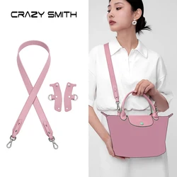 CRAZYSMITH Bag Strap For Longchamp Tote Bag S Punch-free Leather Shoulder Strap Set Crossbody Strap Transformation Accessories