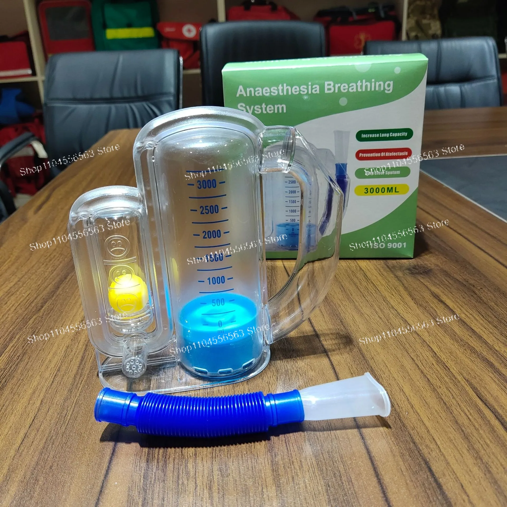 Single ball breathing trainer, mouth suction lung exercise instrument, lung capacity lifting equipment