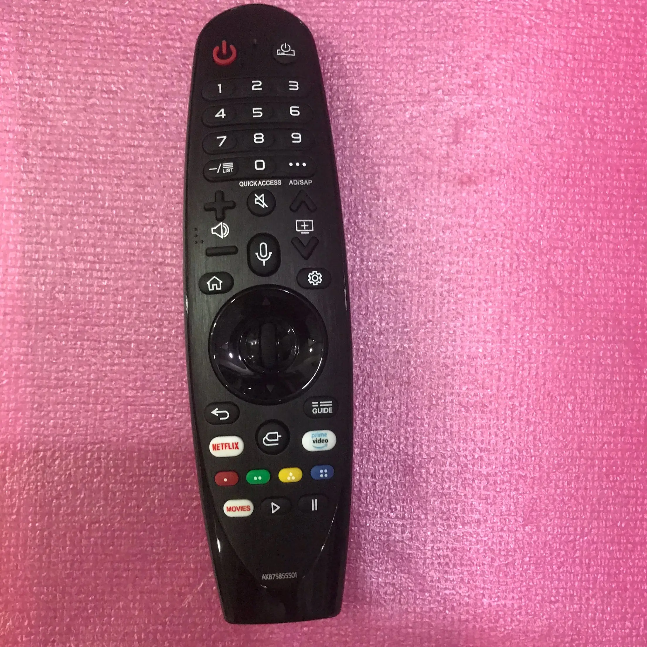 Voice Remote Control AKB75855501 for TVs AN-MR20GA, MR19BA, MR18BA, and MR650A with Instruction Manual