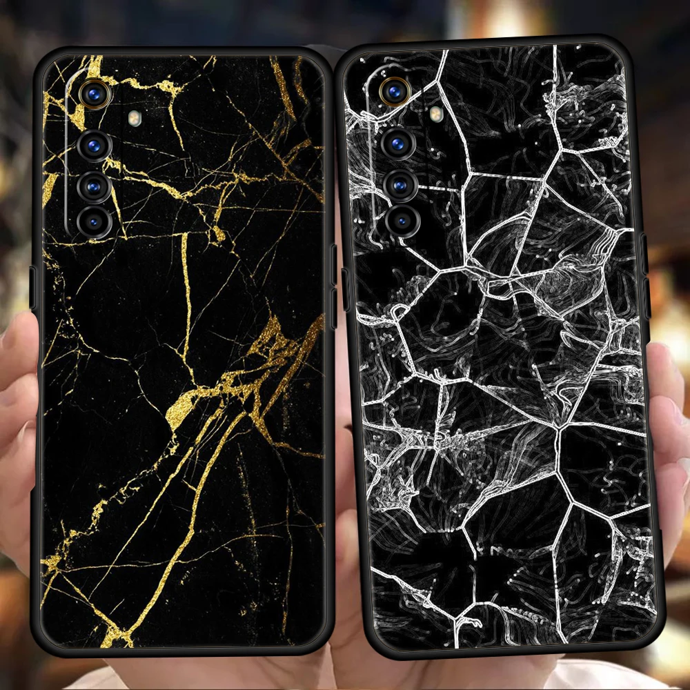 

Marble Texture Phone Case for Oppo A17 A12 A57 A74 A16 Find X5 X6 A52 A53 A54 A15 Reno 6 Z 7 Pro A9 2020 5G Silicone Shell Bags