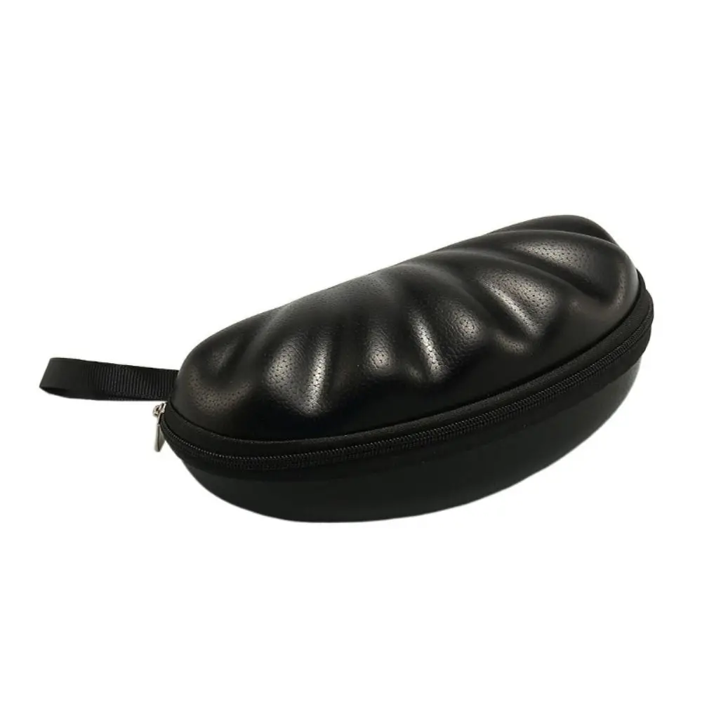 Fashion Shell Shape Sun Glasses Box with Lanyard Anti-fall Eyewear Storage Bag Portable Leather Eyeglasses Accessories Female