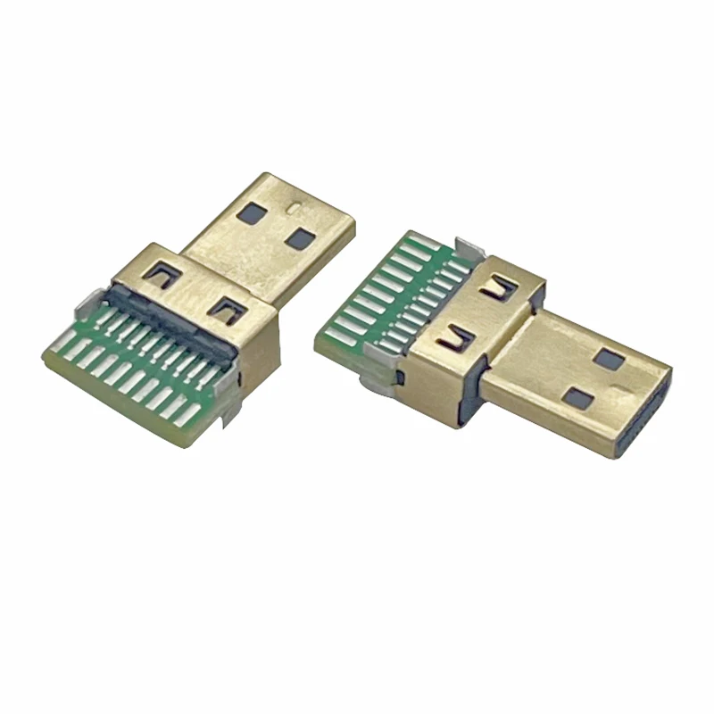 10/20PCS Micro HDMI 19Pin Male Jack Plug Connector Type D with PCB Board 19P Welded Wire for Electronic Repair And Manufacturing