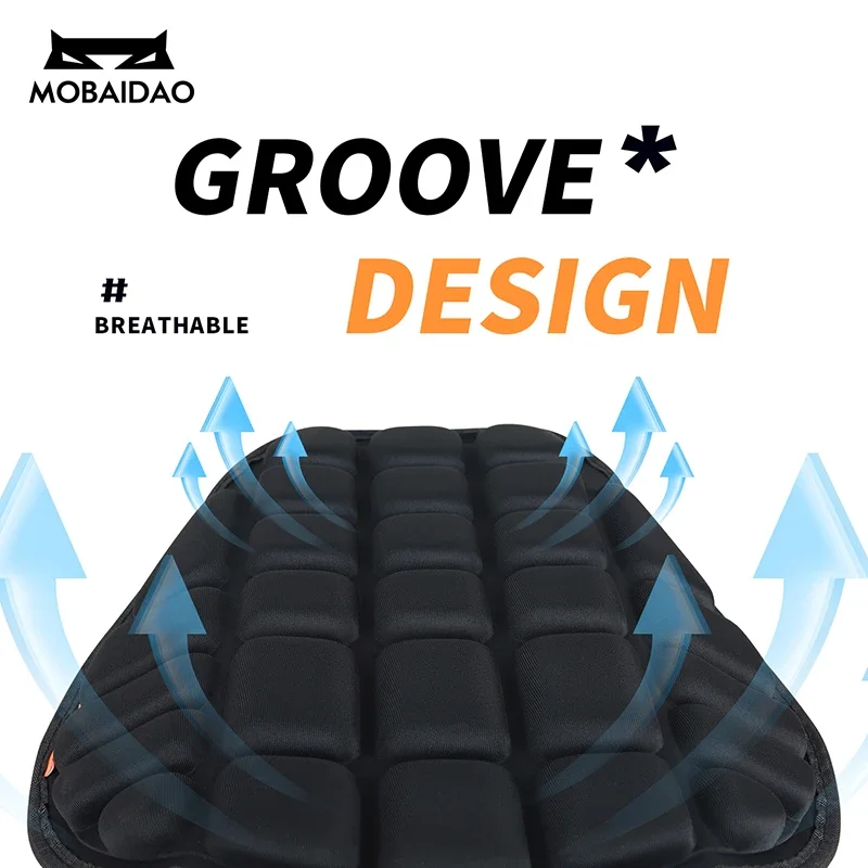 Universal Motorcycle Seat Cushion Pad Breathable 3D Honeycomb Shock Absorbing E-bike Scooter Saddle Cover Pressure Relief - view 3