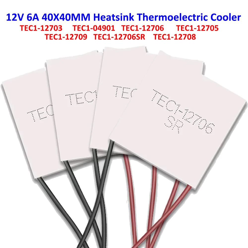 12V 6A 40X40MM Heatsink Thermoelectric Cooler Peltier Cells Peltier Elemente Module Heatsink Module Refrigeration Tablets