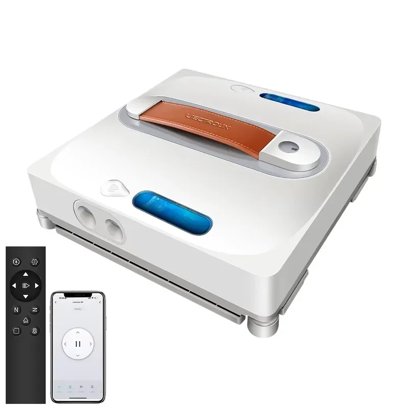STLF CH S11 Window Cleaning Robot, 4-way Water Spray, Frameless Glass Detection, App Control & Voice Prompt for Home & Hotel