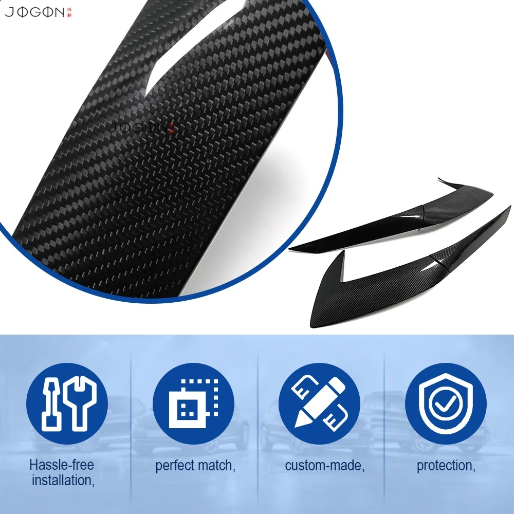 Real Dry Carbon Fiber Car Door Handle Cover Body Trim Exterior Splitter Spoiler For Chevrolet Corvette C8 Stingray Z51 2020+