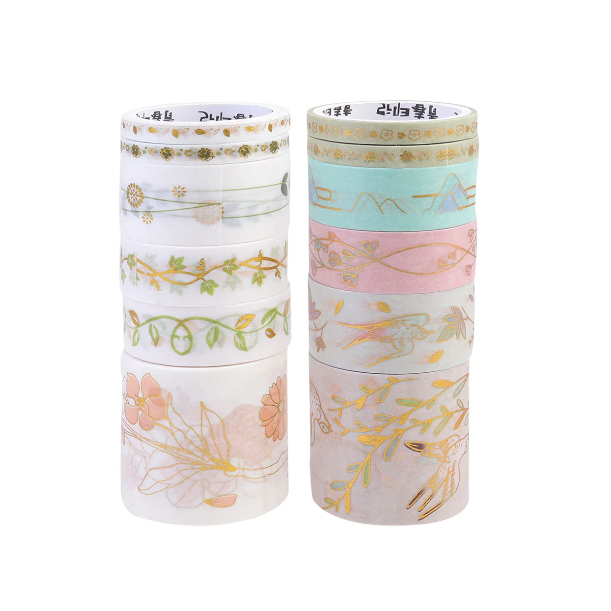 

12PCS Delicate Decorative Label Sticker Washi Paper Tape Paper Beautiful Tape Paste for DIY Diary Hand Account