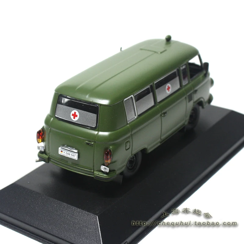 ダイキャスト 1:43 スケール バルカス B1000 軍用救急車 合金製カーモデル コレクション玩具 ギフト 記念品 ディスプレイ装飾品