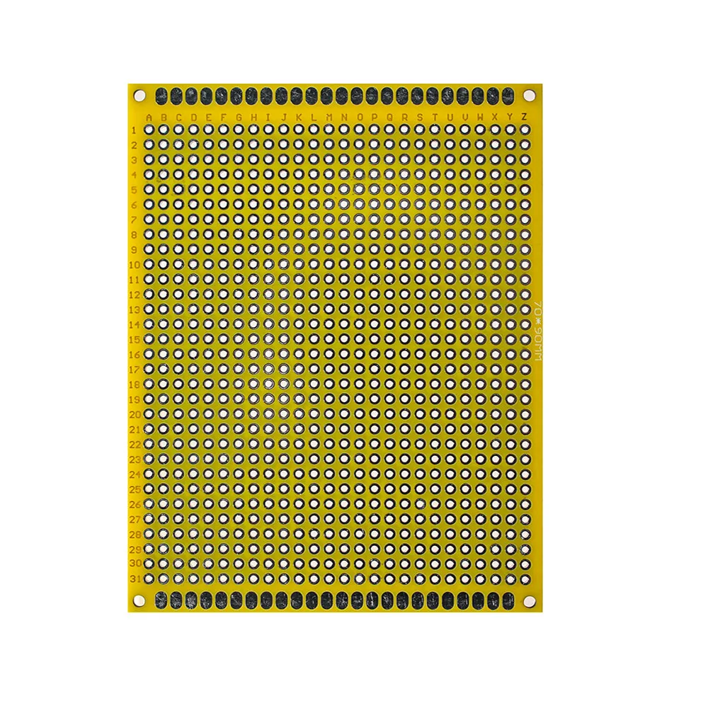 1 قطعة ثنائي الفينيل متعدد الكلور مجلس الأصفر على الوجهين مجلس 7*9 سنتيمتر ثنائي الفينيل متعدد الكلور لتقوم بها بنفسك لوحة الدوائر العالمية