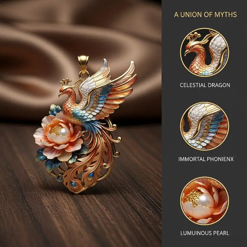 Chinese Mythology Nine Tailed Fox Enamel Pendant Necklace For Women Trendy Exquisite Daily Wear Jewelry Gifts