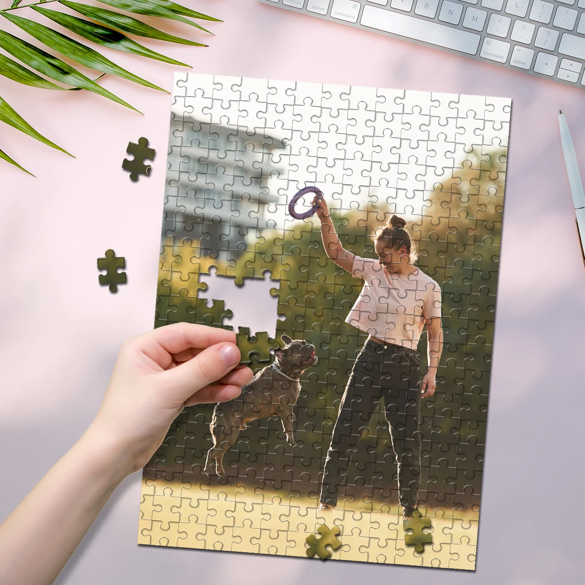 35/300/500/1000pcs Personalized Custom Pet Photo Puzzle Wooden Jigsaw Puzzle Personalized Picture Decoration Collectiable Gifts